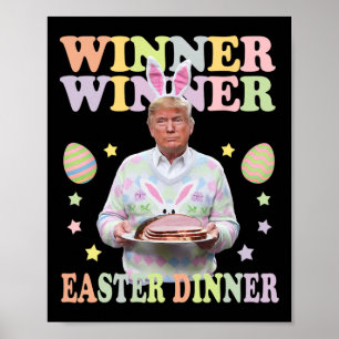 Poster Gagnant Gagnant Déjeuner de Pâques Président Trump