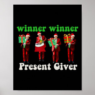 Poster Gagnante de Trump et gagnante de Noël Giver Trump 