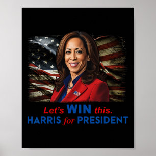 Poster Gagnez Cette Harris Pour Le Président Kamala Harri