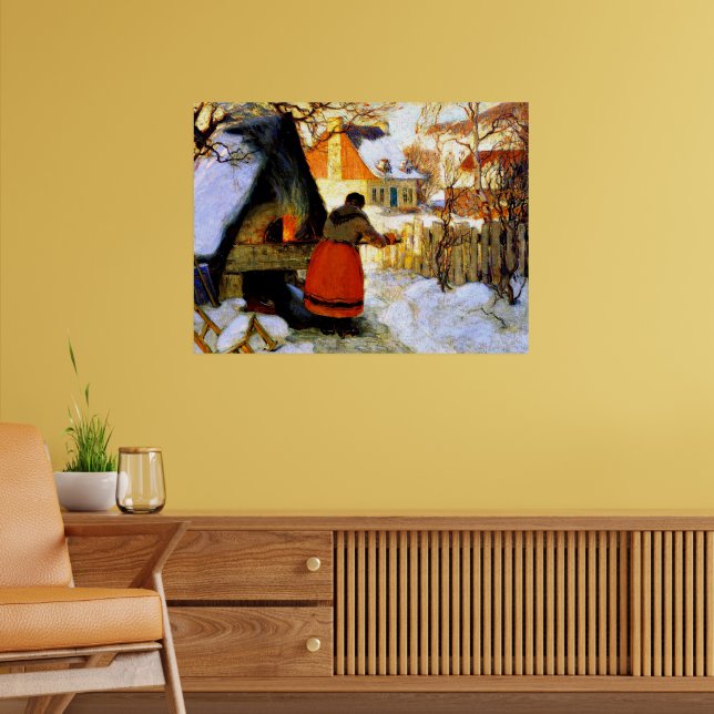 Poster Gagnon - Chauffage du four, scène hivernale (Salon 2)