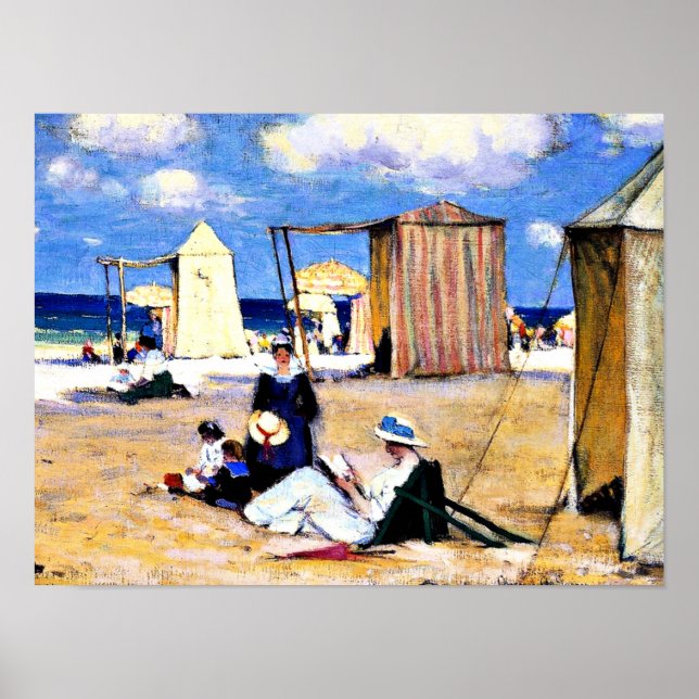 Poster Gagnon - La plage de Dinard, art (Devant)
