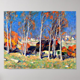 Poster Gagnon - Village solitaire sur la Saint Laurence