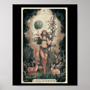 Poster Gaia Déesse grecque Mère Jour des terres Nature Lo