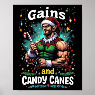 Poster Gains Et Sucres de canne Entraînement De Gym Pour