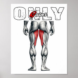 Poster Gains Seulement La Salle De Fitness D'Entraînement