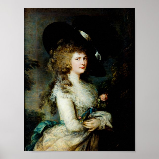 Poster Gainsborough : Portrait de Georgiana (Devant)