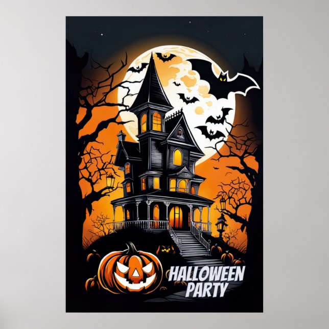 Poster Gala hanté, fête d'Halloween (Devant)