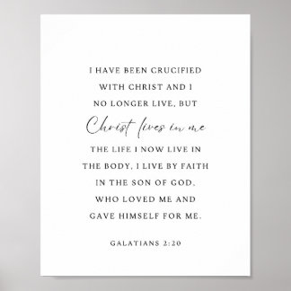 Poster Galates 2:20 Christ vit en moi