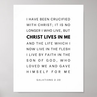 Poster Galates 2:20 Christ vit en moi