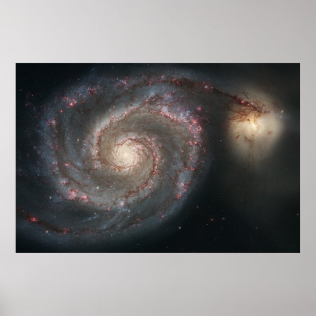 Poster Galaxie à bulles (espace) (univers) (Messier 51A) (Devant)