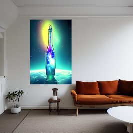 Poster galaxie à l'intérieur d'une bouteille | AI Art Pos