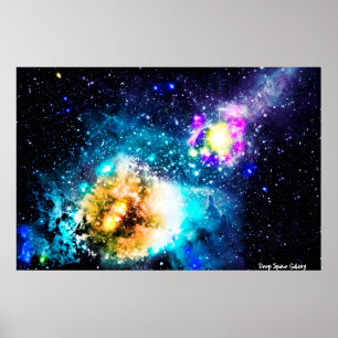 Poster Galaxie de l'espace profond
