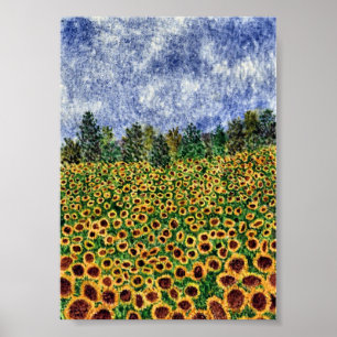 Poster "Galaxie de tournesol" par Thom Glace