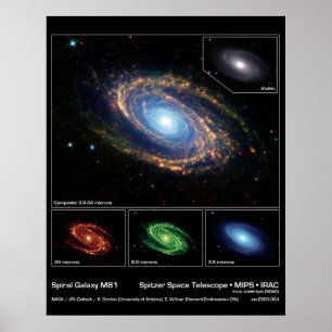 Poster Galaxie en spirale M81 - télescope spatial de