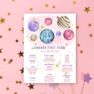 Poster Galaxie Espace Premier Anniversaire Milestone Anni