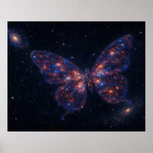 Poster Galaxie Papillon Céleste