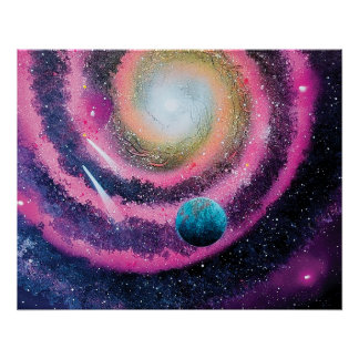 Poster Galaxie Rose