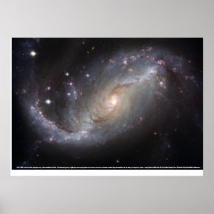 Poster Galaxie spirale barrée NGC 1672