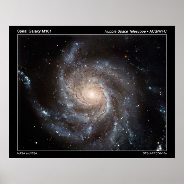 Poster Galaxie spirale M101 (Devant)
