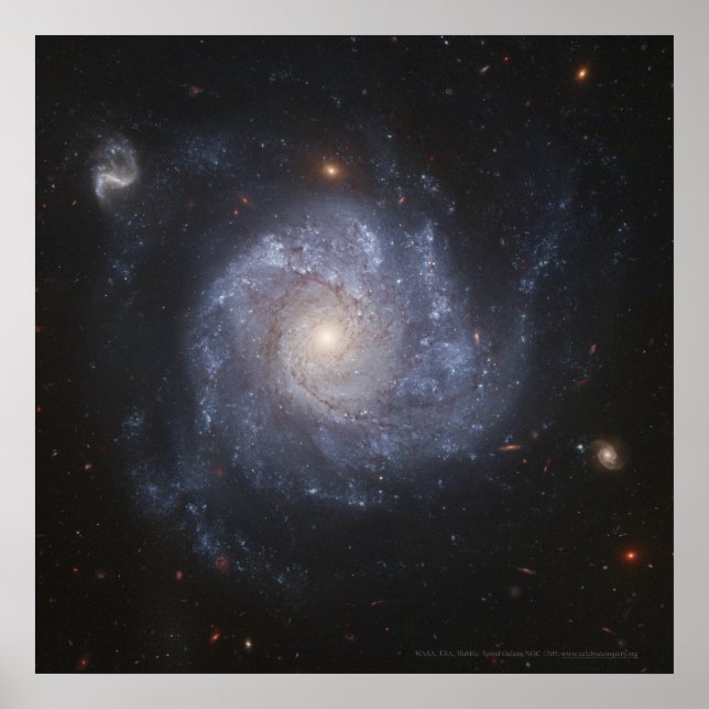 Poster Galaxie spirale NGC 1309 12x12 (11x11) (Devant)