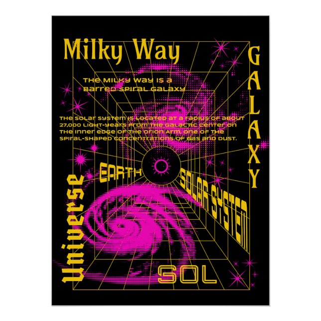 Poster Galaxie Y2K (Devant)