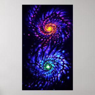 Poster Galaxies colorées