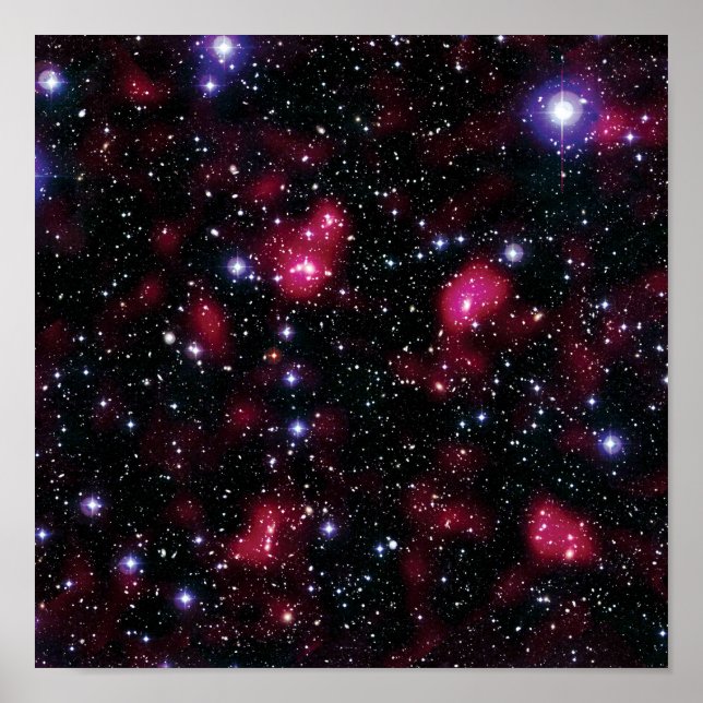 Poster Galaxy Cluster Abell 901/902 Hubble Space Photo (Devant)