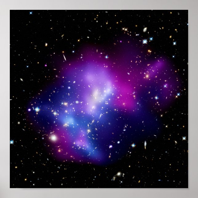 Poster Galaxy Cluster MACS J0717 Photo spatiale (Devant)