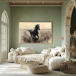 Poster Galerie du cheval Majestic dans la nature - Monoch