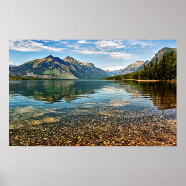 Poster Galets dans le lac (Devant)