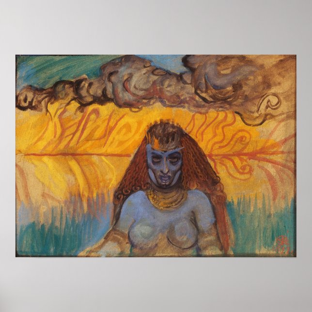 Poster Gallen-Kallela - Babylonienne femme (Corps supérie (Devant)