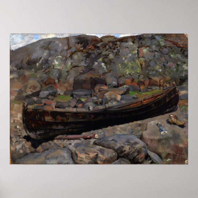 Poster Gallen-Kallela - Bateau Sur Une Rive Rocheuse (Devant)