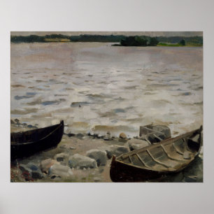 Poster Gallen-Kallela - Bateaux Sur La Rive