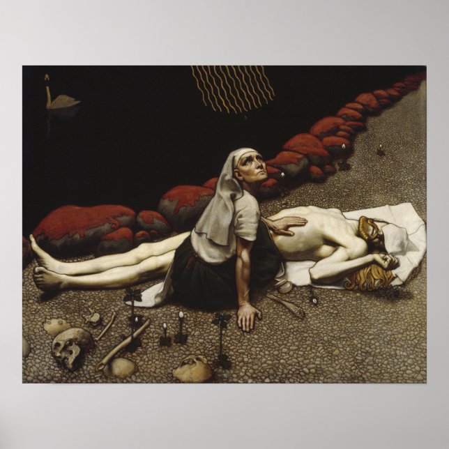 Poster Gallen-Kallela - La mère de Lemminkainen (Devant)