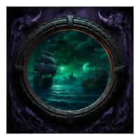 Galleon fantôme sous les étoiles hantées