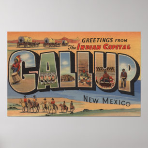 Poster Gallup, Nouveau Mexique - grandes scènes de lettr