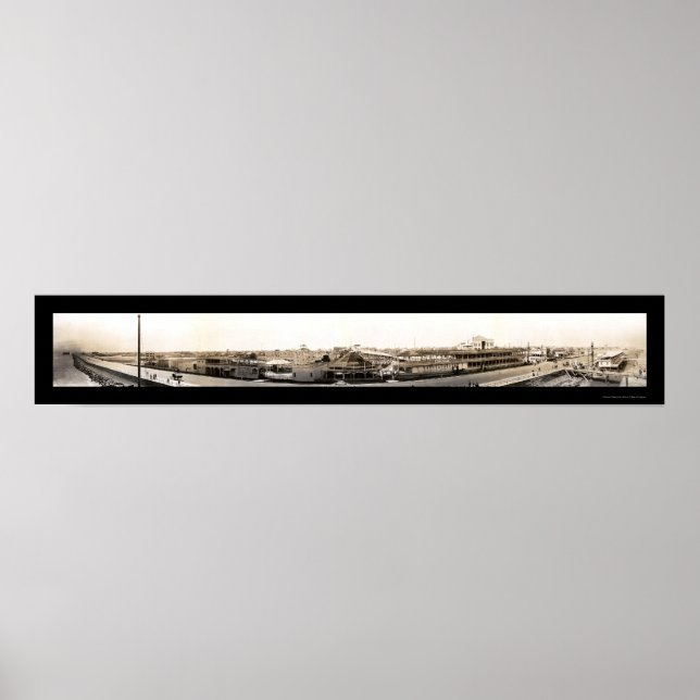 Poster Galveston Waterfront Photo 1909 (Devant)