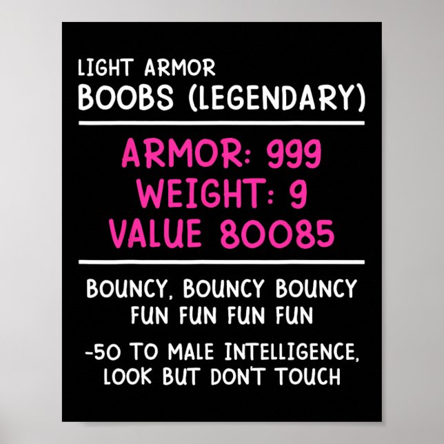 Poster Gamer Breast (legendary) Video Player Gaming Girl  (Devant)