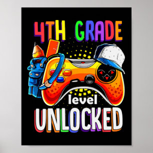 Poster Gamer Ck À l'école Gamepad 4e niveau