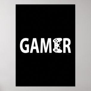 Poster Gamer, Contrôleur de jeu vidéo - Humour de jeu de
