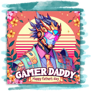 Poster Gamer Daddy Bonne Fête des pères