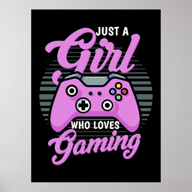 Poster Gamer Gift | Juste Une Fille Qui Aime Jouer (Devant)