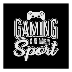 Poster Gamer - Jouer Est Mon Sport Préféré