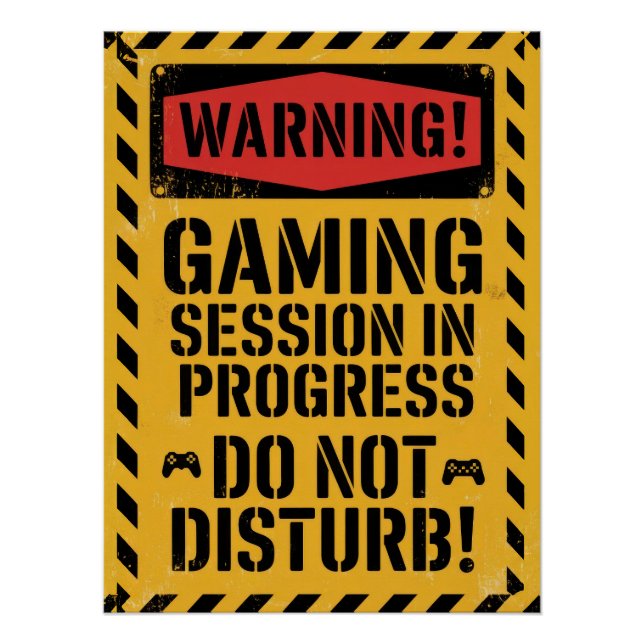Poster "Gaming Session In Progress | Do Not Disturb" (Devant)