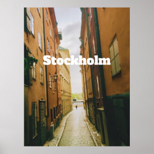 Poster Gamla Stan, Stockholm Souvenir, Rétro Européen