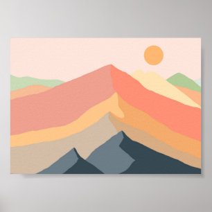 Poster Gamme de montagnes