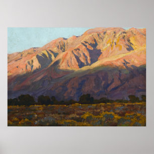Poster Gamme Inyo au coucher du soleil, pin solitaire par