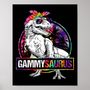 Poster Gammysaurus Dinosaur Gammy Saurus Famille Correspo