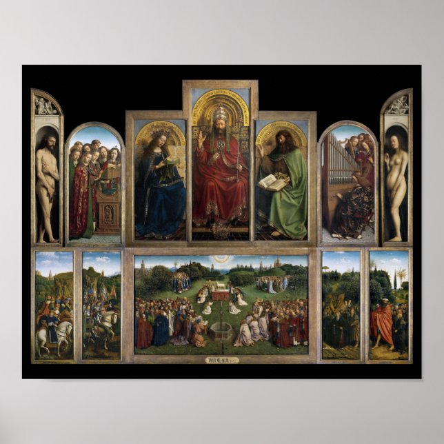Poster Gand Altarpiece, Van Eyck Brothers (Devant)