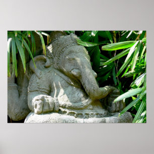 Poster Ganesha parmi le feuillage